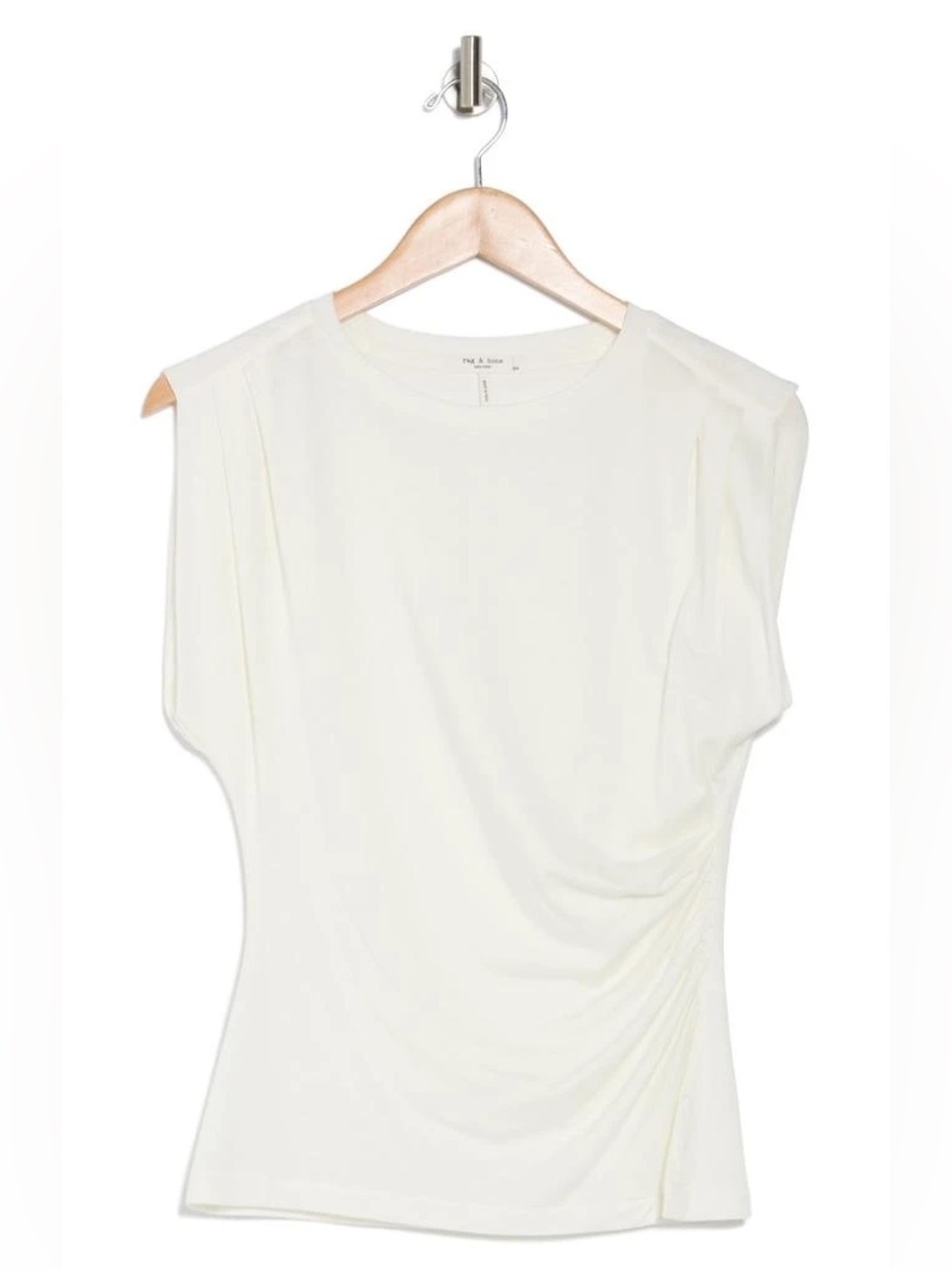 Rag & Bone Jersey Pleat Tank Ivory Large New with Tags